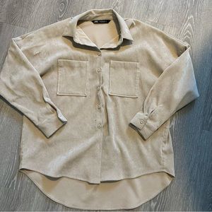 Zara corduroy button up